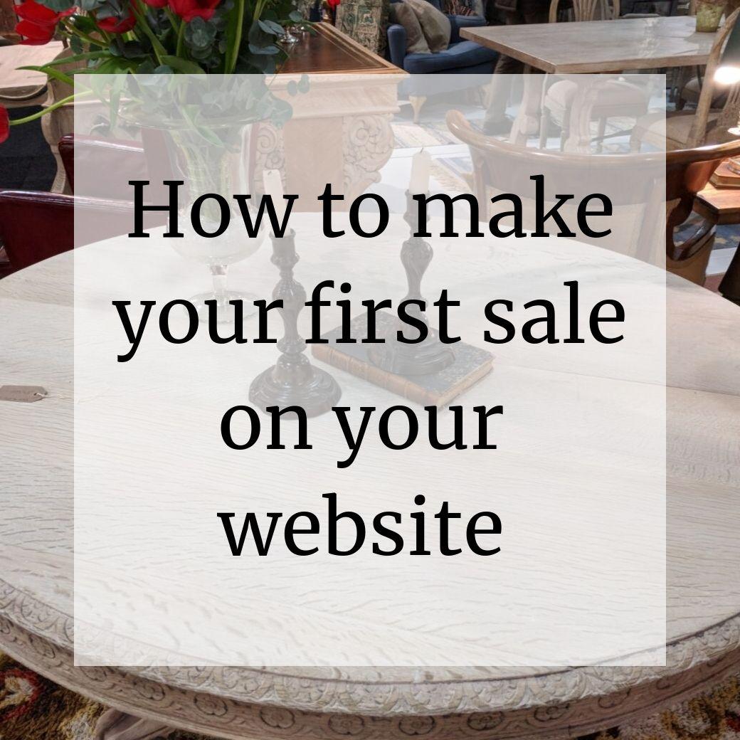 10 ways to help generate your first sale through your website