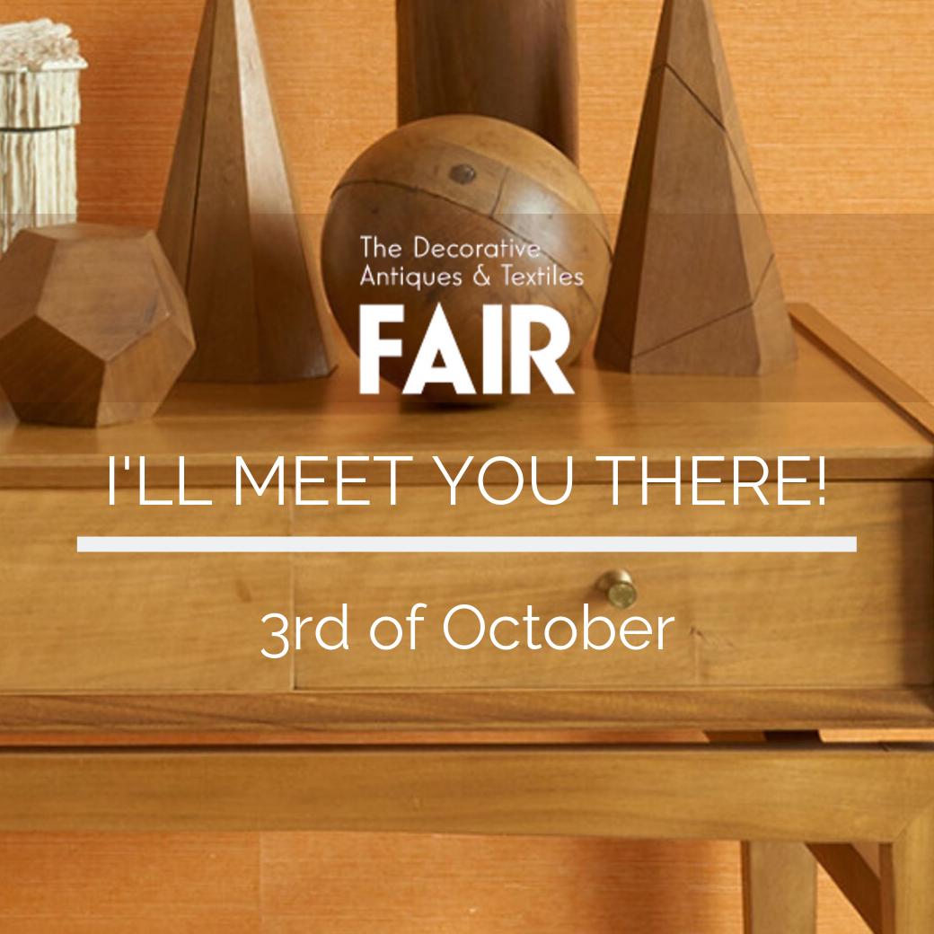 I'm at the Decorative Fair on the 3rd of October!