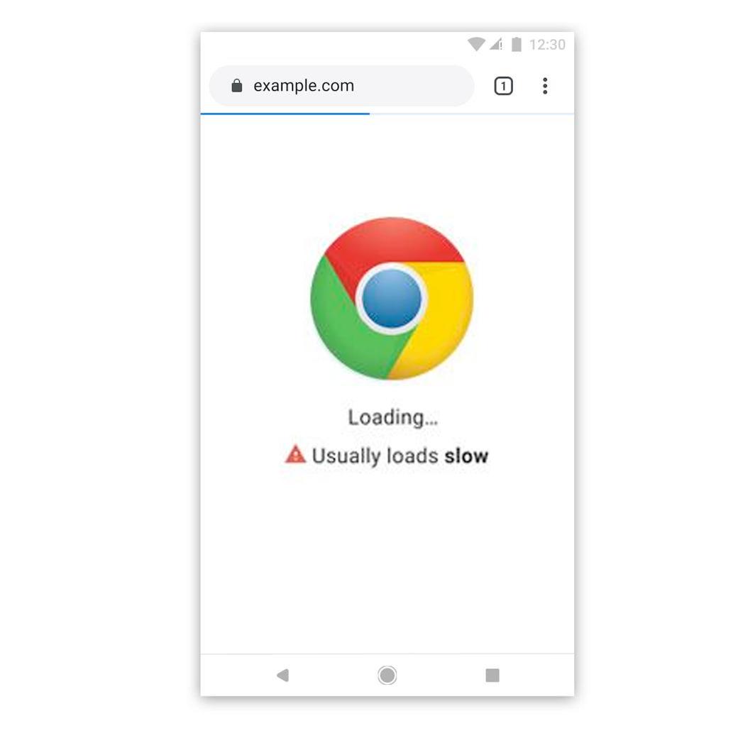 Google Chrome may alert visitors to slow loading pages