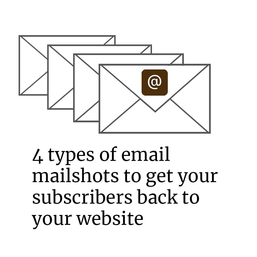4 types of email mailshots to get your subscribers back to your website