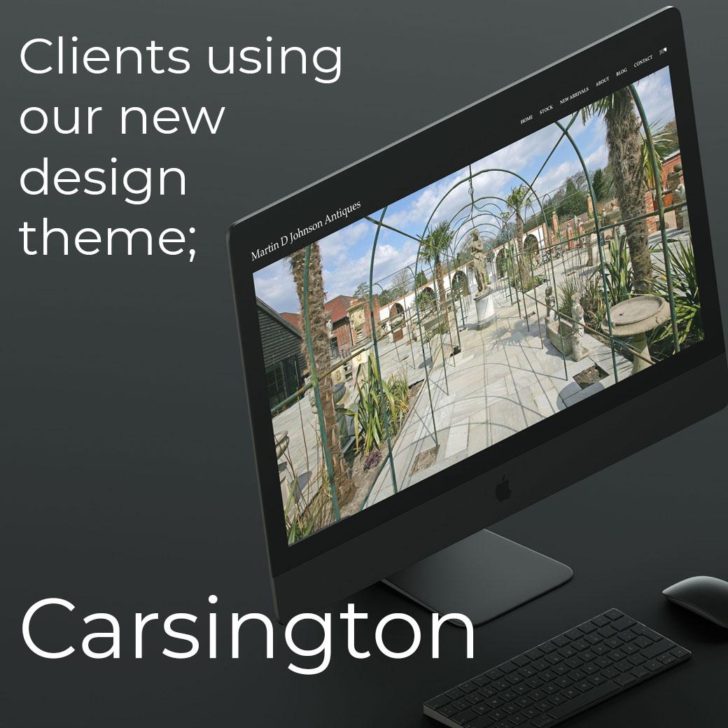 Clients using our new design theme; Carsington
