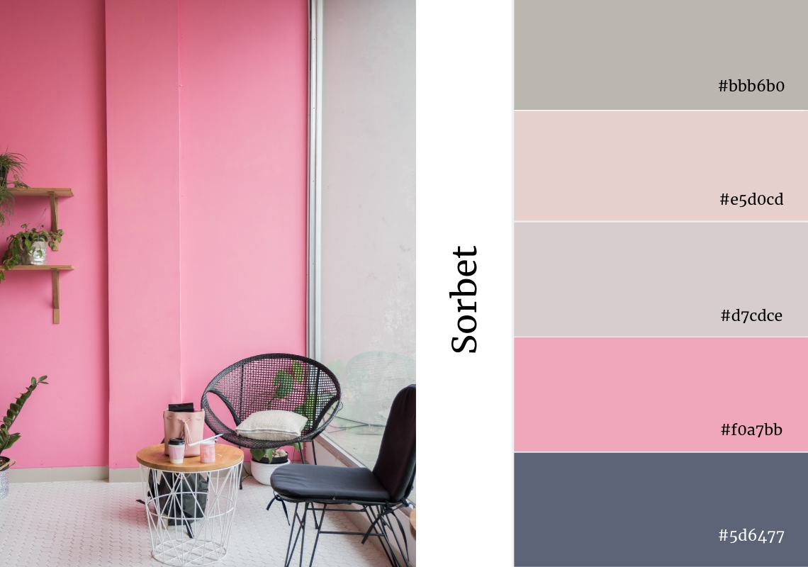 website colour scheme inspiration pink sorbet candy sweets