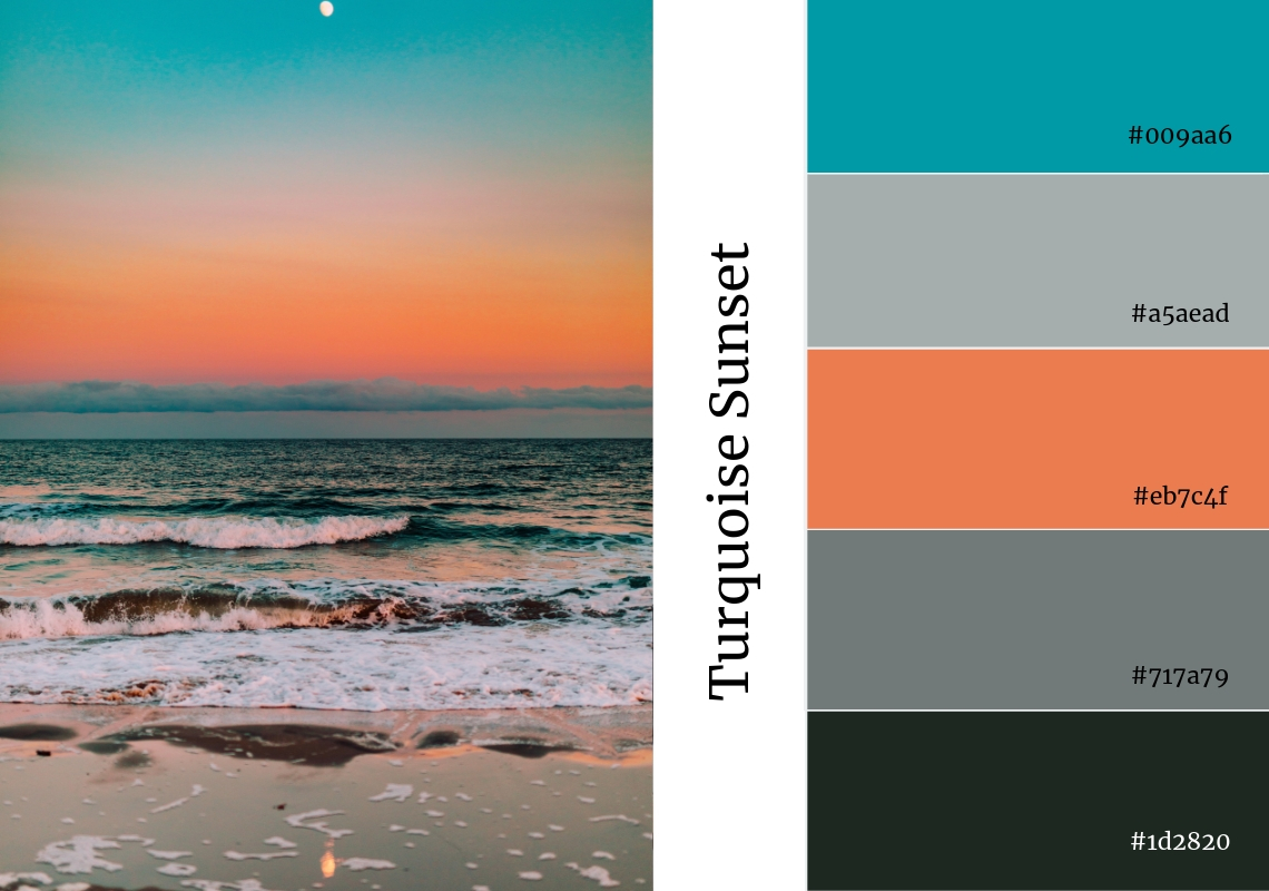 website colour scheme inspiration turquoise pink orange grey