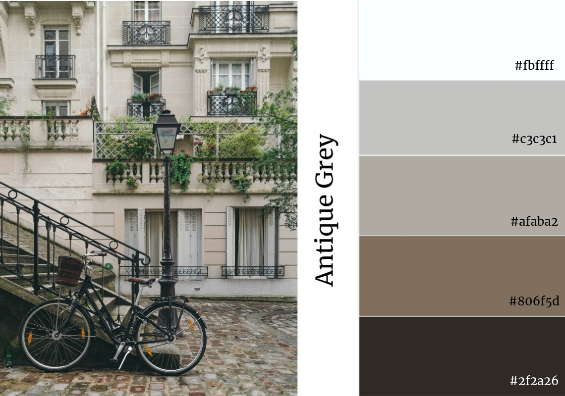 Antique Grey neutral colour palette