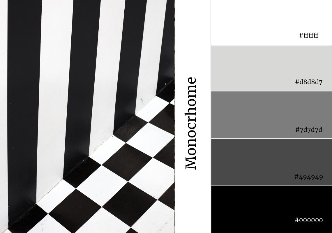 black and white colour scheme