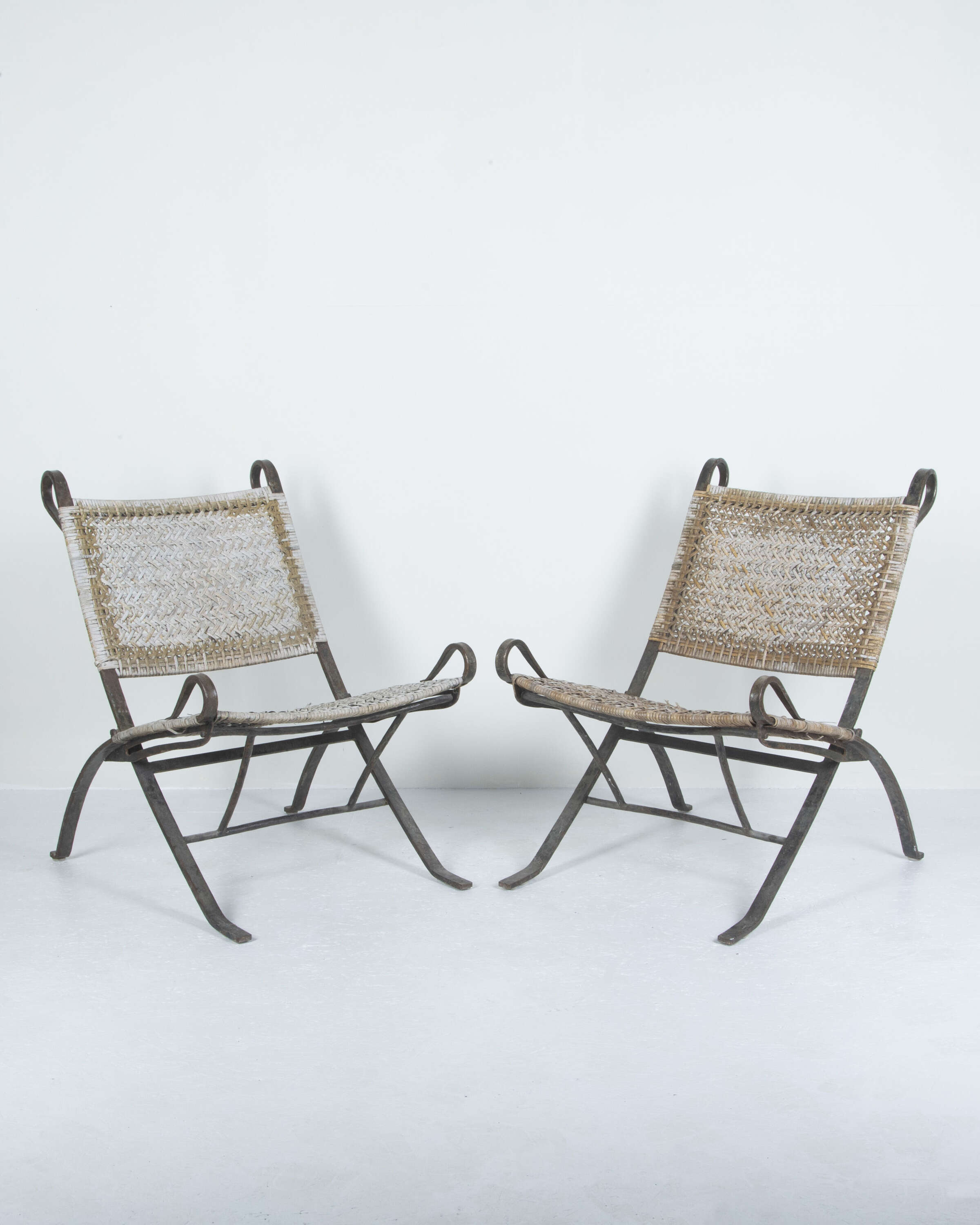 Pair of Mid 20th Century French Folding Chairs