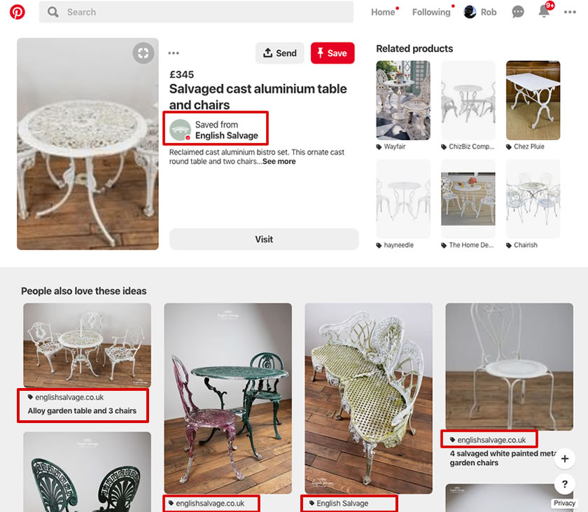 sell more antiques and vintage with pinterest