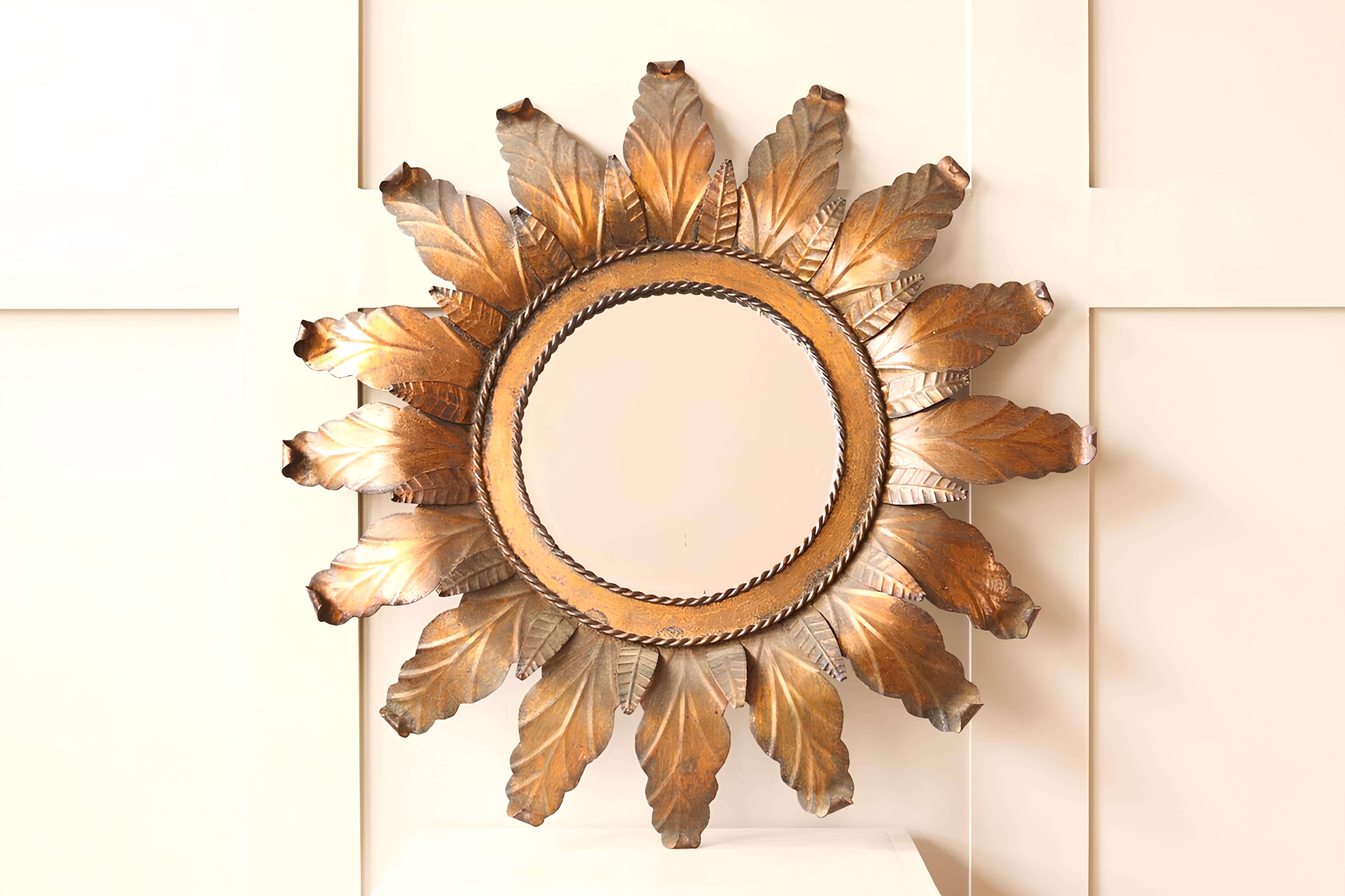 Stunning Gilt Spanish Sunburst Mirror
