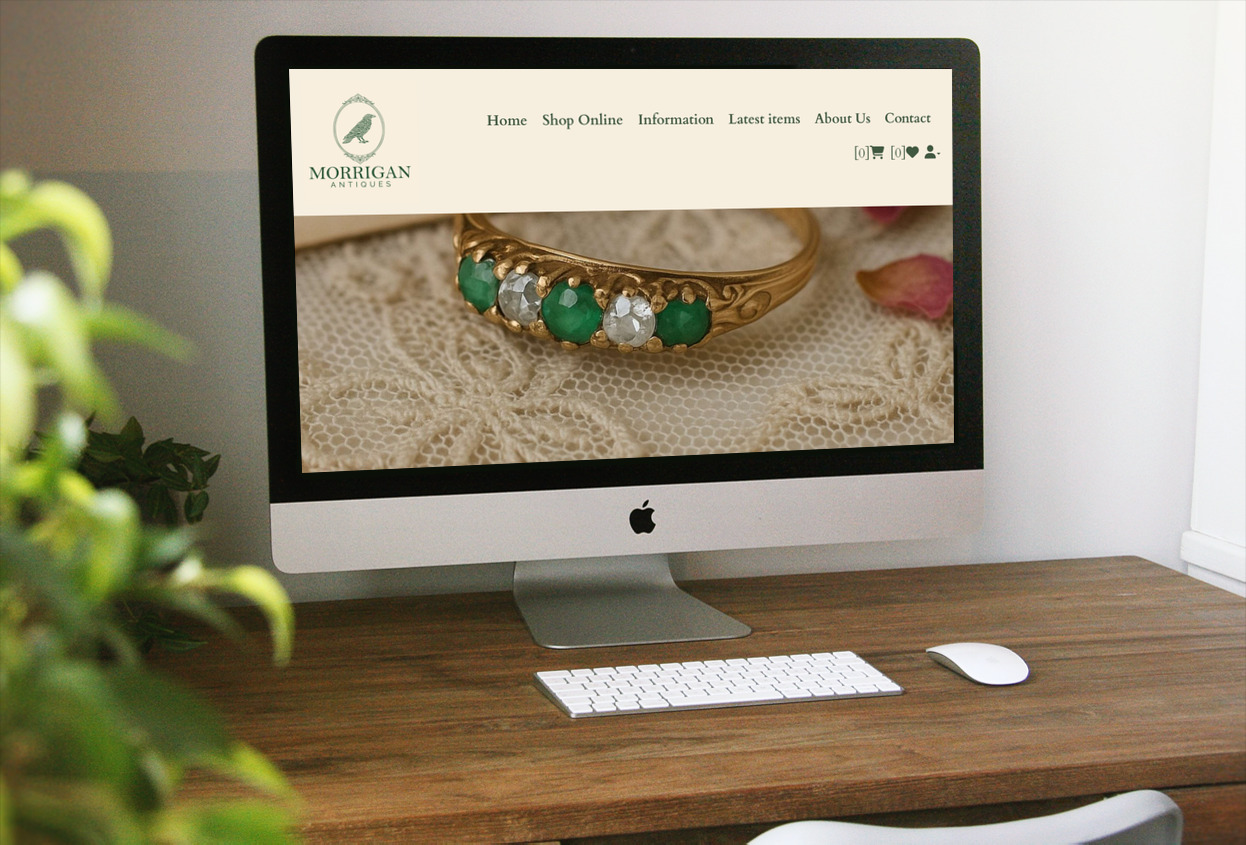 Morrigan Antiques Antiques Web design