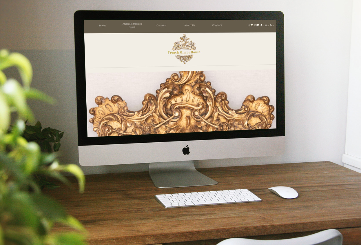 French Mirror House Antiques Web design