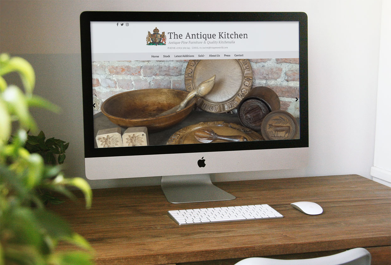 the antique kitchen website preview